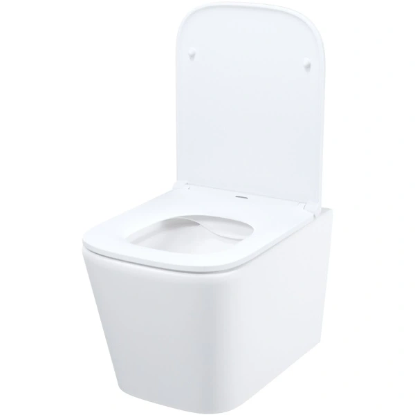 Унитаз подвесной IDDIS Bild BILRNSEi25 безободковый, с сиденьем микролифт, белый