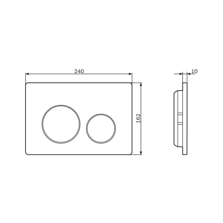 Клавиша смыва AM.PM PrimeFit I090151 хром глянцевый