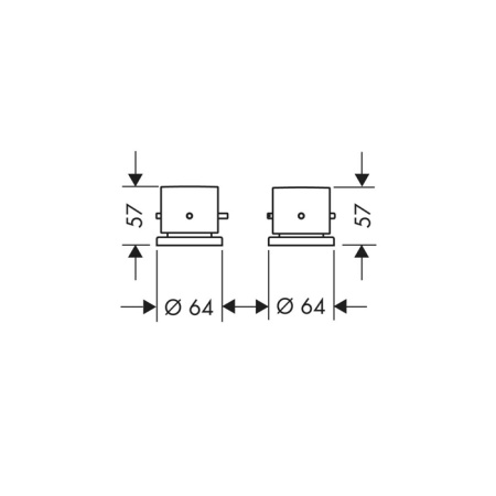 Внешняя часть термостатического смесителя на борт ванны Axor Starck 10480000