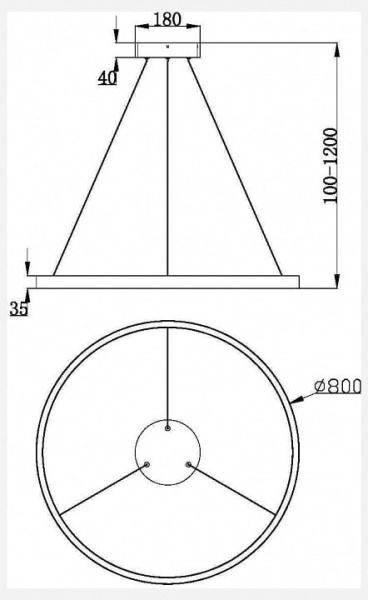 Подвесной светильник Maytoni Rim 1 MOD058PL-L42W3K