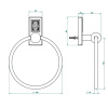 Полотенцедержатель THG Mtropolis cristal clair A2A.A02.504N