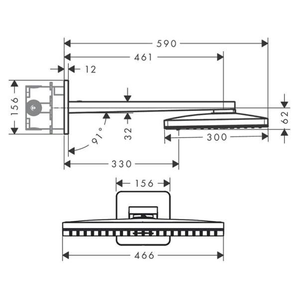 Верхний душ Axor ShowerSolutions 35275000