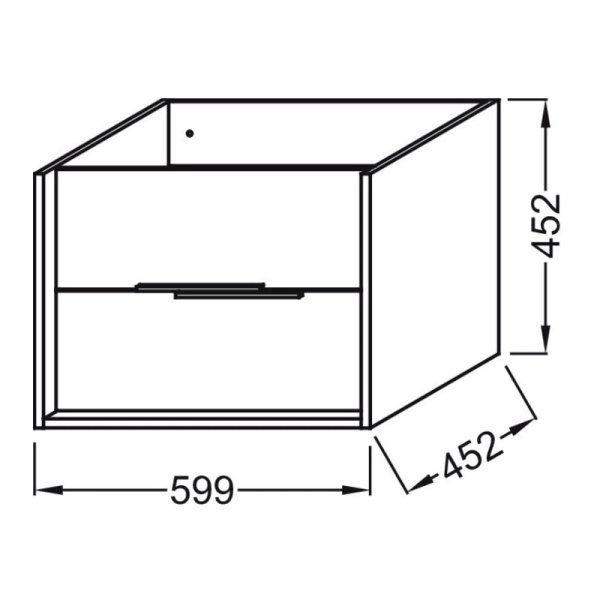 Тумба под раковину Jacob Delafon Vivienne 60 EB1666-J5-J54 блестящий белый/серый матовый