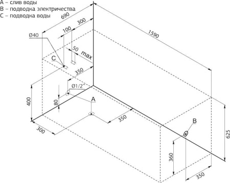 Акриловая ванна Aquanet West 160х70 00204054