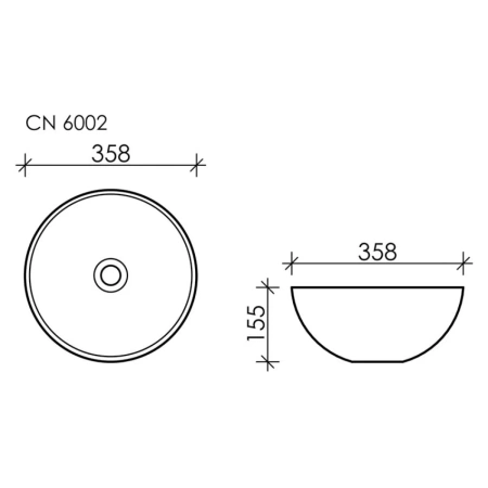 Раковина 35,8x35,8 см Ceramica Nova Element CN6002