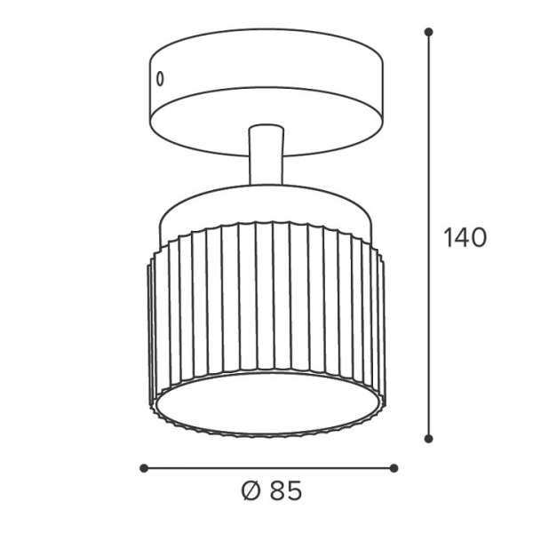 Накладной светильник Wolta MUSE WSL-GX53/19WG-2
