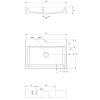 Раковина 60x42 см Omnires Thasos THASOS600BP