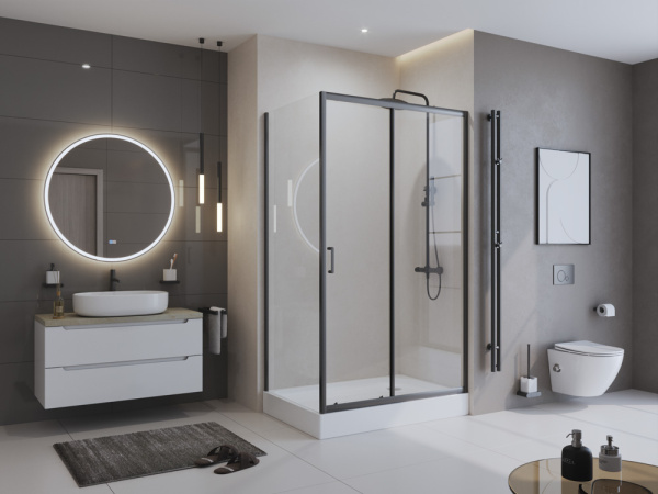 Душевой уголок BelBagno Uno 195 120 UNO-195-AH-1-120/90-P-Cr хром