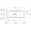 Акриловая ванна 170x70 см R Duravit DuraStyle 700295000000000