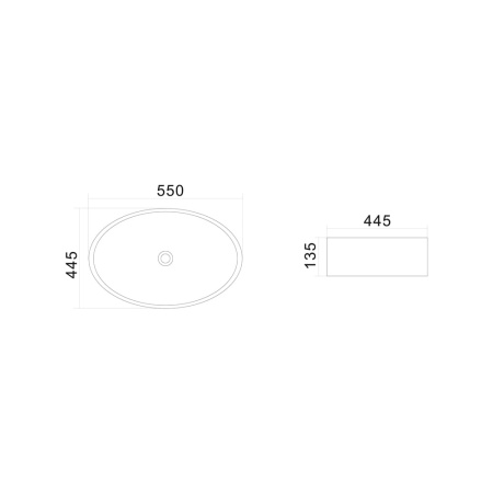 Раковина AM.PM Universal 55 C8FC0X055GWOV