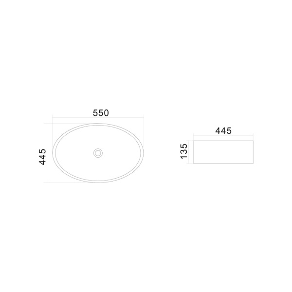 Раковина AM.PM Universal 55 C8FC0X055GWOV