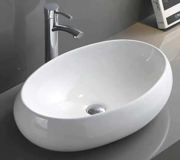 Раковина-чаша CeramaLux 9030A 60x40 см, накладная, белый