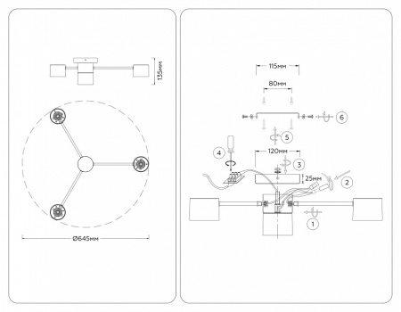 Потолочная люстра Ambrella Light COMFORT FL51722