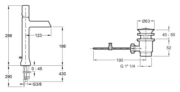 Смеситель для раковины Jacob Delafon Toobi E8990-CP
