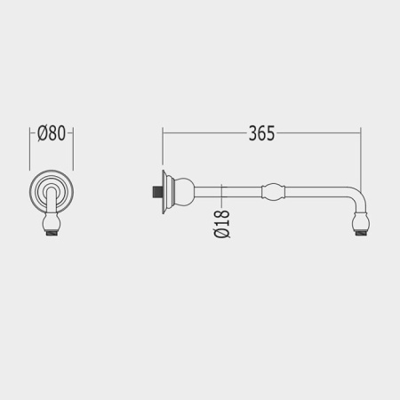Кронштейн для душа Devon&Devon Doccia AQ5901CR