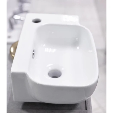 Раковина CeramaLux 78580L 40x25 см L, рукомойник, белый