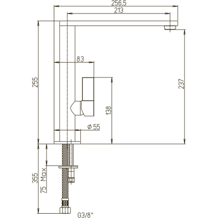 Смеситель для кухни Paini Dax-R 64CR579Q90KM