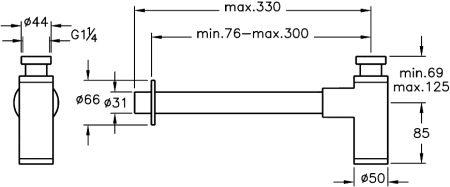 Сифон для раковины Vitra A45123