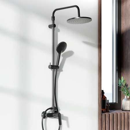 Душевая стойка Damixa Jupiter 977710300 черная матовая