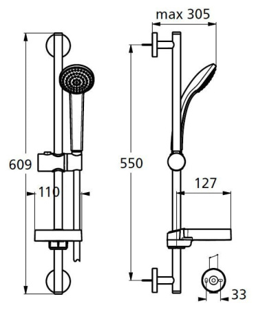 Душевой набор Ideal Standard IdealRain B9501AA