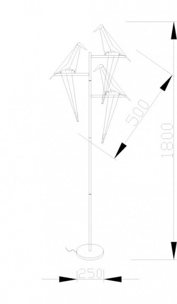 Торшер Moderli Birds V3075-3FL
