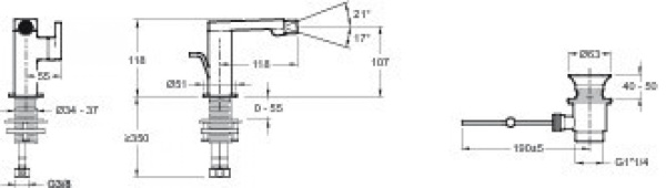 Смеситель для биде Jacob Delafon Composed E73176-CP хром