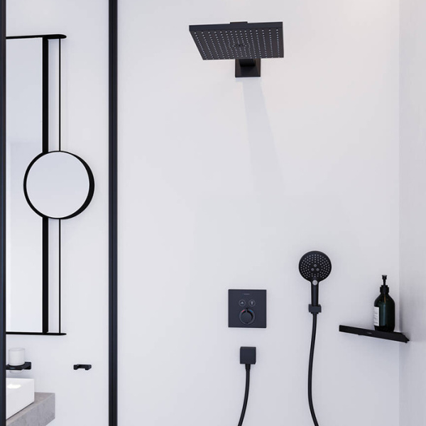 Косметическое зеркало hansgrohe AddStoris 41791670 матовый черный