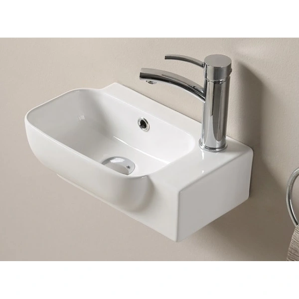 Раковина CeramaLux 78580L 40x25 см L, рукомойник, белый