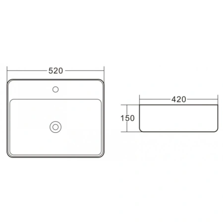 Раковина 52x42 см BelBagno BB1367