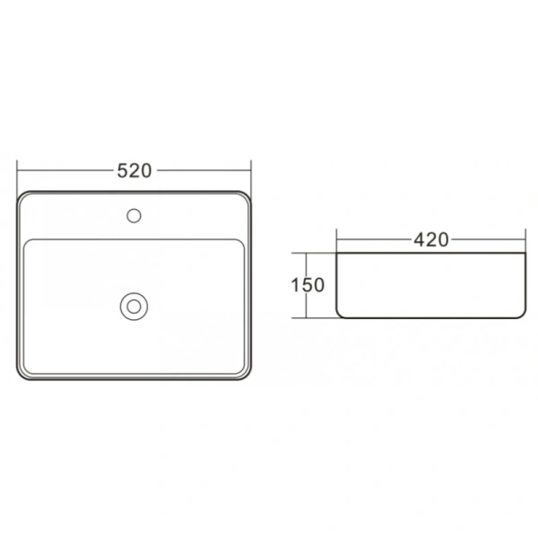 Раковина 52x42 см BelBagno BB1367