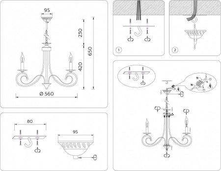 Подвесная люстра Ambrella Light TR TR9606