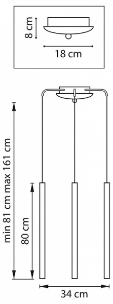 Подвесная люстра Lightstar Tubo L3T747437