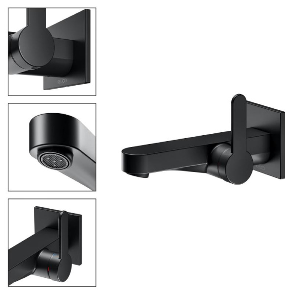 Смеситель для раковины Keuco IXMO Flat 59516370302 черный матовый