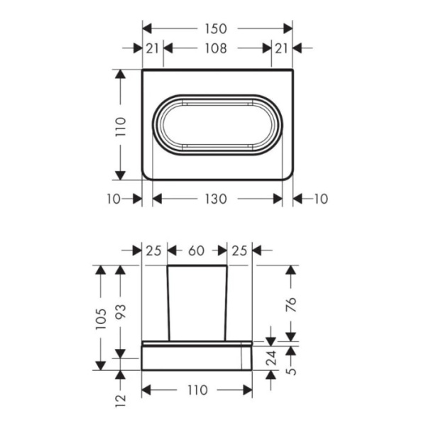 Стакан для зубных щеток Axor Universal 42834990 шлифованное золото/белый