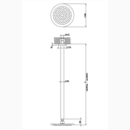 Верхний душ Gessi Goccia 33764#031