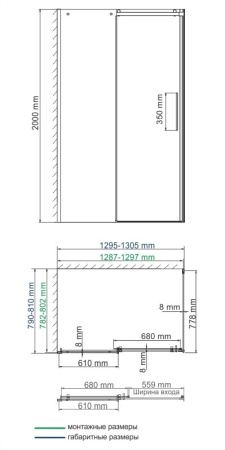 Душевой уголок WasserKRAFT Dinkel 58R (58R32)