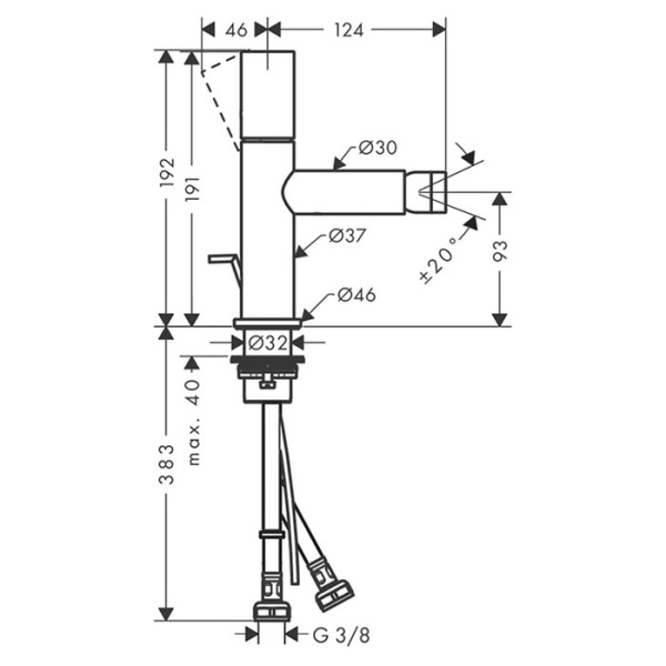 Смеситель для биде Axor Uno 45200000