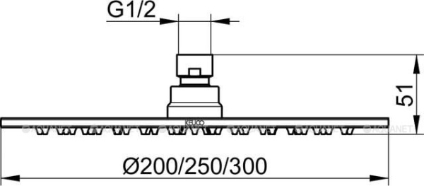 Верхний душ Keuco 59986010201