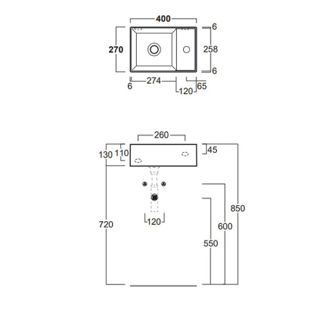 Раковина Simas Agile 40 R AG40 bi*1