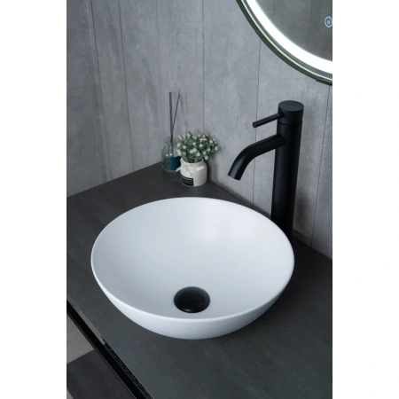 Раковина-чаша GID 9081wm 36x36 см, накладная, белый матовый