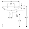 Раковина 70x53 см Geberit Renova 223070000