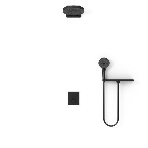 Душевой комплект Vincea VSFW-3I21T1RMB матовый черный