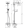 Душевая стойка hansgrohe Crometta E 240 1jet Showerpipe 27298000