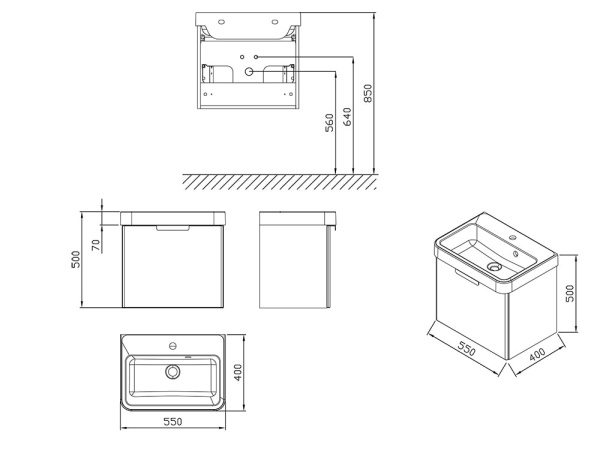 Тумба под раковину Ravak BeHappy SD-530 X000001097 белая