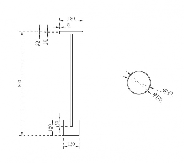 Стойка Abber Stein AS1634 белая матовая