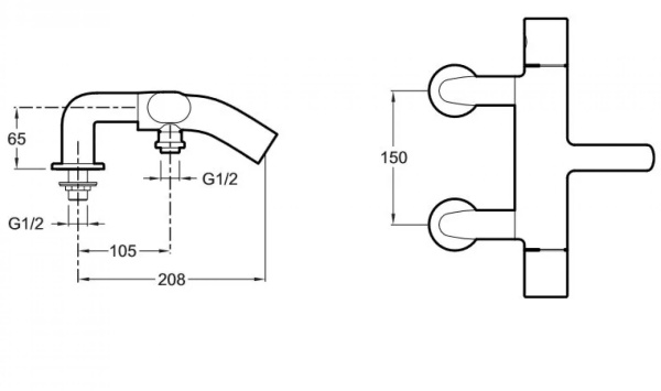 Смеситель на борт ванны Jacob Delafon Talan E10107-CP хром