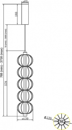 Подвесной светильник Maytoni Golden Cage MOD216PL-L10G3K