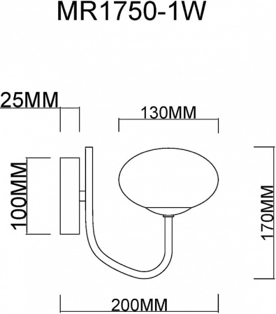 Бра MyFar Scott MR1750-1W