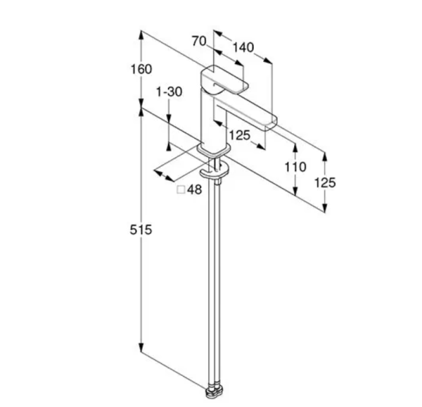 Смеситель для раковины Kludi Renon 42282N075 брашированное золото