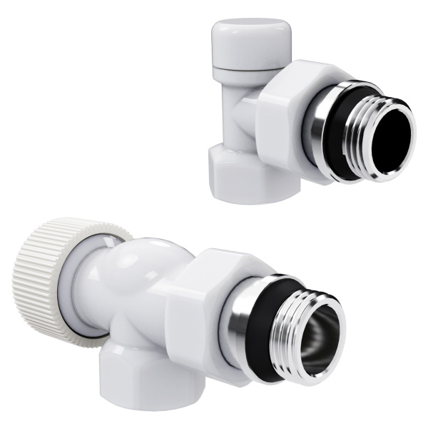 Набор термостатический осевой Royal Thermo Design 1/2"М30х1,5 (Белый)